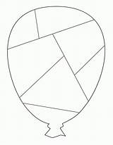 Balloon Template Printable Coloring Popular sketch template