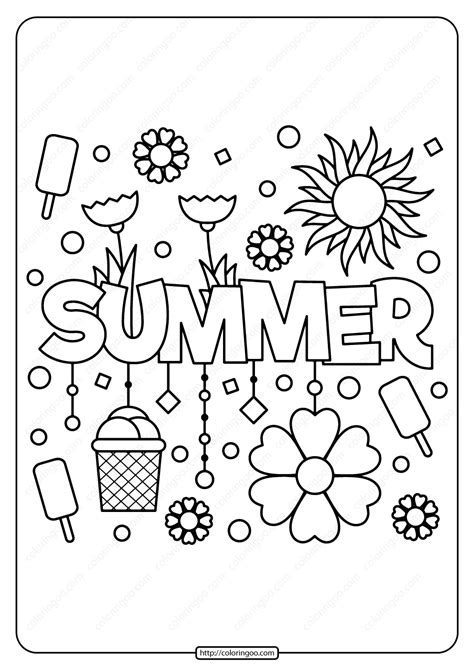 printable colouring pages summer printable templates