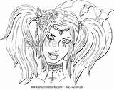 Vampire Coloring Pages Girl Beautiful Female Adults Drawing Color Getcolorings Horse Printable Riding Colorin Getdrawings sketch template