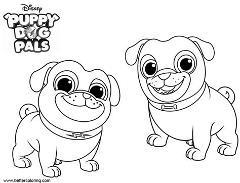puppy dog pals coloring pages  printable coloring pages