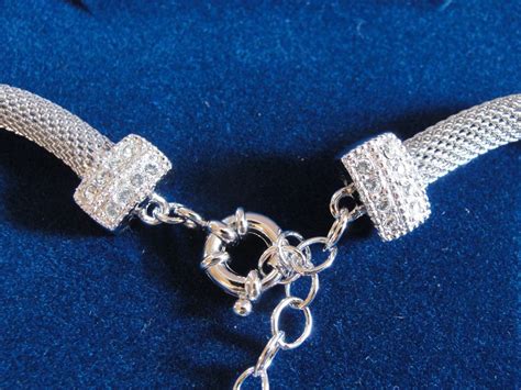 rare jackie kennedy silver jewelry set jbk silver mesh necklace  pierced earrings set
