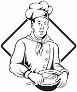 Professions Colorare Cocinero Clipart Cuchara Pobarvanke Szef Kuchni Zawody Categorías Cuoco Scolastico sketch template