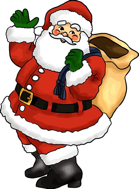 christmas santa claus bye cartoon clipart png santa claus christmas