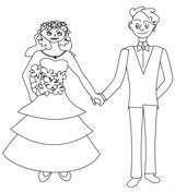 Coloring Pages Bride Groom Wedding Couple Happy Printable Color Print Drawing Cute Top Getdrawings sketch template