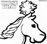 Head Coloring Pages Horse sketch template