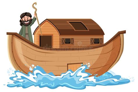 noahs ark  cartoon character set stock vector illustration  ship