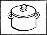 Pot Pages Coloring Pots Cooking Saucepan Colouring Drawing Pans Getdrawings Clipartmag Kitchen sketch template