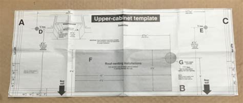 ge microwave upper cabinet mounting template ebay