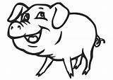 Pig Coloring Pages Printable Kids Cute sketch template