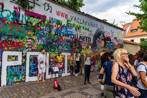 Lennon Wall Prague In Czech Republic Editorial Photography Image Of