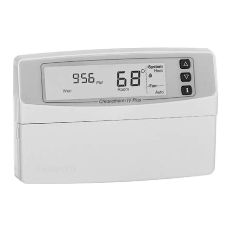 honeywell chronotherm iv ta thermostat user manual manualslib
