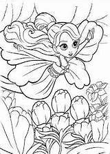 Coloring Barbie Thumbelina Pages sketch template