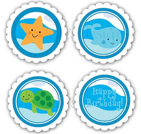 personalized birthday cupcake toppers   daniellesdesignss