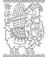 Llama Coloring Pages Christmas Pajama Crayola Drama La Printable Lama Fa Color Birthday Cute Holiday Party Llamas Happy Colouring Sheets sketch template