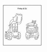 Finley Coloring Dj Kids Printable Engine sketch template