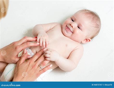 baby massage mother massaging infant belly stock image image   belly