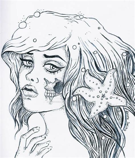 zombified mermaid  haunting lullaby  deviantart