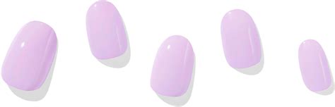 dashing diva glaze semi cured solid color gel nail strips creamy lilac