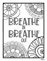 Calming Mindfulness Mindful Breathing Wellness Counselor sketch template