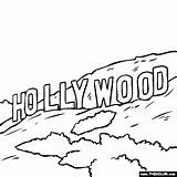 Hollywood Sign Los Angeles Coloring Pages Landmarks Famous Places Clip Ca Landmark Drawing Colouring Thecolor Sheets Kids Cliparts Usa Ausmalbild sketch template