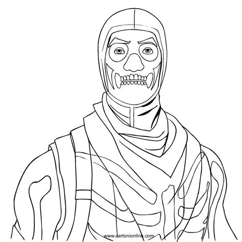 skull trooper  fortnite coloring page