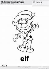 Coloring Elf Simple Super sketch template