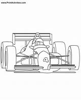 Formula Car Coloring Race Pages Kids Racecar Printactivities Printables sketch template