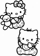 Kitty Hello Pages Coloring Baby Angel Wecoloringpage Getcolorings sketch template