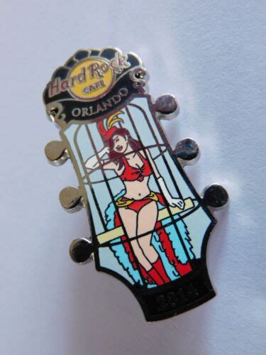 Hard Rock Cafe Sexy Exotic Cage Dancing Go Go Girl Headstock Pin