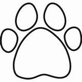 Paw Print Dog Silhouette Clip Clipart Template Coloring Pages sketch template