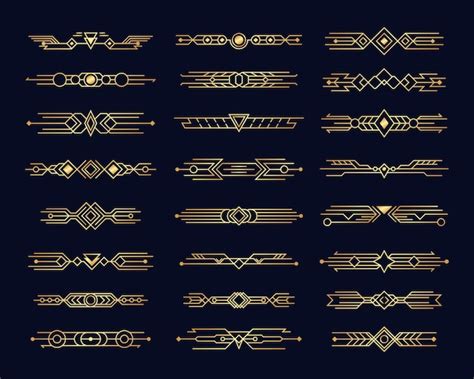 premium vector set  art decorations