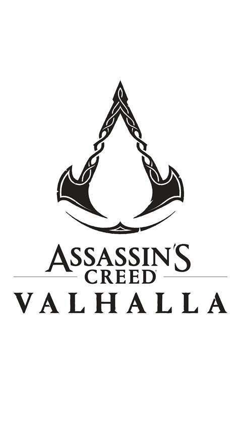 Assassin S Creed Valhalla Logo White Background 4k Ultra