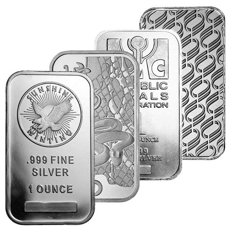 oz silver bar  designs  fine silver bullion bars
