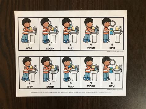 hand washing printable