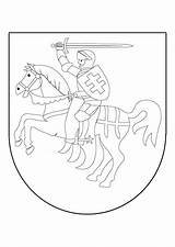 Ritter Schild Escudo Malvorlage Caballero Escudos Edad Pferd Scudo Auf Malvorlagen Ridder Wappen Paard Cavallo Dibujo Caballo Medievales Ritterwappen Banderines sketch template