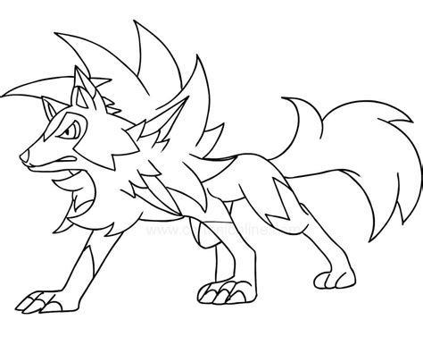 lycanroc coloring pages  printable coloring pages  kids
