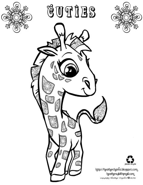 cute coloring pages  giraffes coloring home