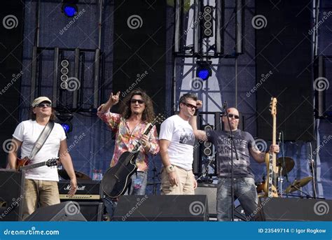 concert  russian rock group editorial stock image image  rock
