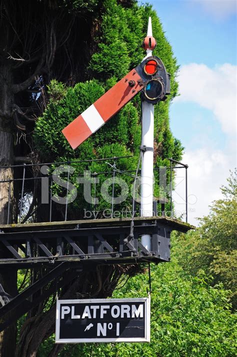 railway semaphore signal hampton loade stock photo royalty