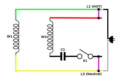 capacitor start electric motor wiring diagrams