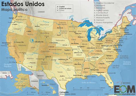 el mapa politico de estados unidos mapas de el orden mundial eom