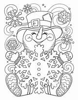 Christmas Coloring Pages Kids Snowman Cute Sheets Beautiful sketch template