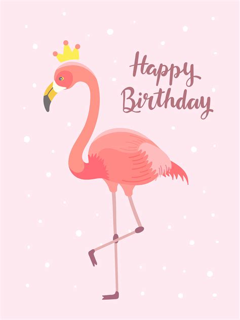 flamingo birthday vector art icons  graphics