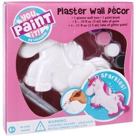 paint   wall plaster unicorn set   paint glitter