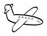 Outline Airplane Cartoon Clipart Color sketch template