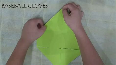 paper baseball gloves youtube