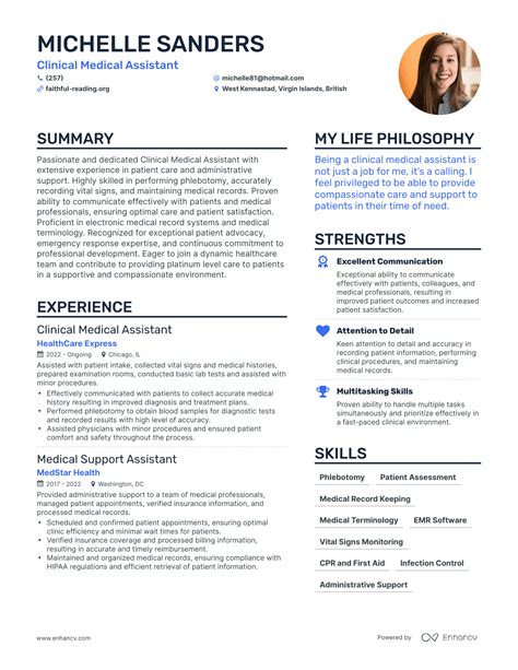 clinical medical assistant resume examples   guide