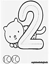 Coloring Number Pages Printable Two sketch template