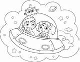 Spaziale Karikatur Raumschiff Tecknad Nave Navetta Simpatica Pilotata Veicolo Parati Aerospaziale Myloview sketch template