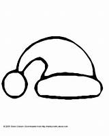 Hat Santa Coloring Template Christmas Printable Pages Outline Clipart Elf Drawing Templates Colouring Print Kids Preschool Hats Color Noel Claus sketch template